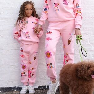 Lola + The Boys Pink Hoodie and Pants Set